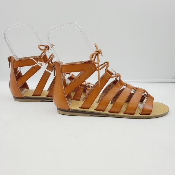 American Eagle Outfitters Back Zip Gladiator Sandal  Tan, Women's Size 9.5  NWT - Picture 5 of 6
